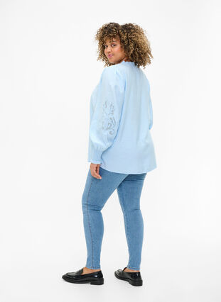 Zizzi Jegginsy z wysokim stanem, Light Blue, Model image number 1