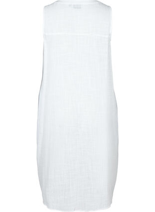 Zizzi Sleeveless cotton dress, White, Packshot image number 1