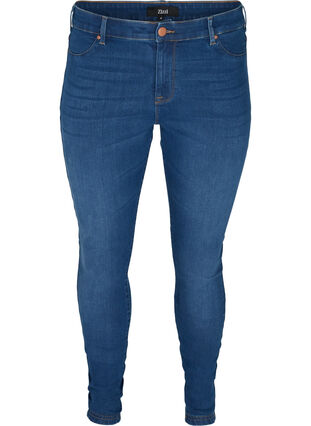 Zizzi Jegginsy z mieszanki bawelny, Blue denim, Packshot image number 0