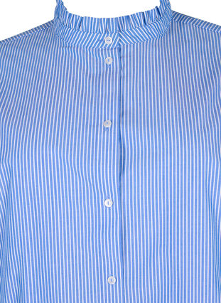 Zizzi Bluzka koszulowa w paski z falbanami, Princess Blue W. St., Packshot image number 2