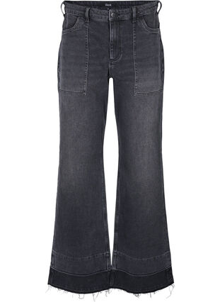 Zizzi Szerokie jeansy z wysokim stanem, Grey Denim, Packshot image number 0