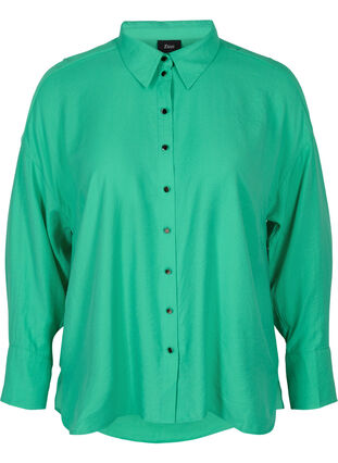 Zizzi Long-sleeved viscose shirt, Mint, Packshot image number 0