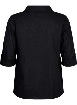 Zizzi Bluzka koszulowa z zapieciem na guziki, Black, Packshot image number 1