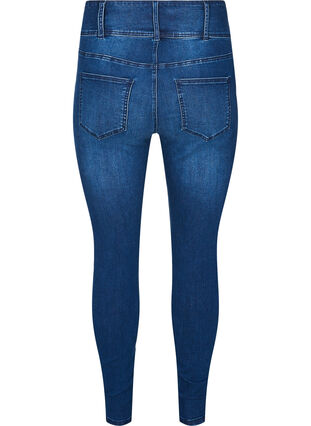 Zizzi Super slim Bea jeans with extra high waist, Blue denim, Packshot image number 1