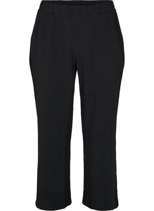 Zizzi Cropped trousers with width, Black, Packshot image number 0