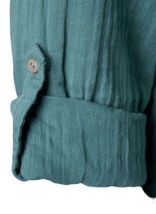 Zizzi Tunic in cotton with embroidery anglaise, Sea Pine, Packshot image number 3