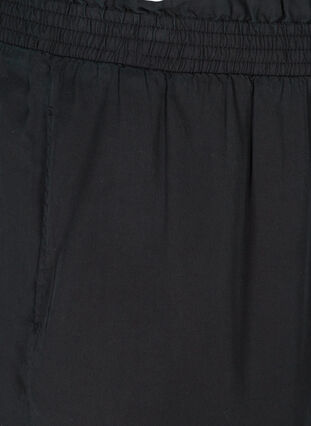 Zizzi Loose Bermuda shorts with smock, Black, Packshot image number 2