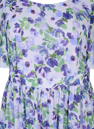 Zizzi Kwiecista sukienka z krótkim rekawem, Xenon B. Flower AOP, Packshot image number 2