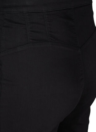 Zizzi Super high-waisted Bea jeans, Black, Packshot image number 3