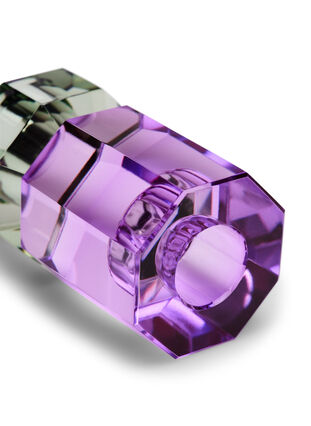 Zizzi Crystal candle holder, Olive/Violet, Packshot image number 3