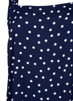 Zizzi 	 Printed viscose top with a-shape, Peacoat Dot, Packshot image number 2