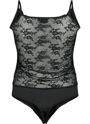 Zizzi Koronkowe body, Black, Packshot image number 1