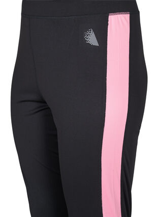 Zizzi Narciarska bielizna z kontrastowym paskiem, Black w. Sea Pink, Packshot image number 2