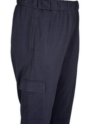 Zizzi Spodnie dresowe z kieszeniami cargo, Ombre Blue, Packshot image number 2
