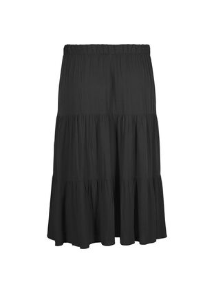 Zizzi Dluga spódnica z gumka w pasie, Black, Packshot image number 1