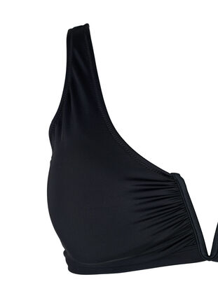 Zizzi Góra od bikini z fiszbina w szpic i wyjmowanymi wkladkami, Black, Packshot image number 2
