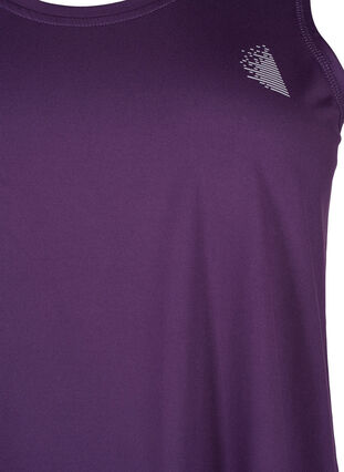 Zizzi Top treningowy z okraglym dekoltem, Purple Pennant, Packshot image number 2