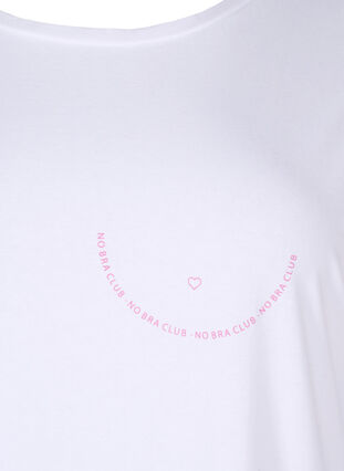 Zizzi Support the breasts - T-shirt in cotton, White, Packshot image number 2