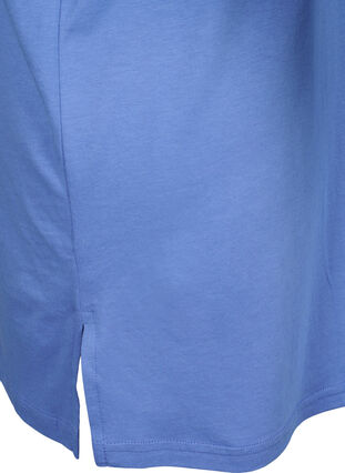 Zizzi Jednokolorowa koszulka typu oversize z dekoltem w szpic, Marina, Packshot image number 3