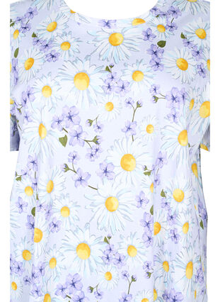 Zizzi Koszulka pizamowa oversize z nadrukiem, Lavender Blue AOP, Packshot image number 2