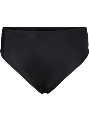 Zizzi Dól bikini w jednolitym kolorze z regularnym stanem, Black, Packshot image number 0