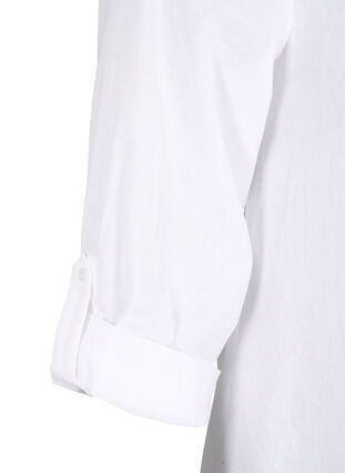 Zizzi FLASH – koszula z szydelkowym detalem, Bright White, Packshot image number 3