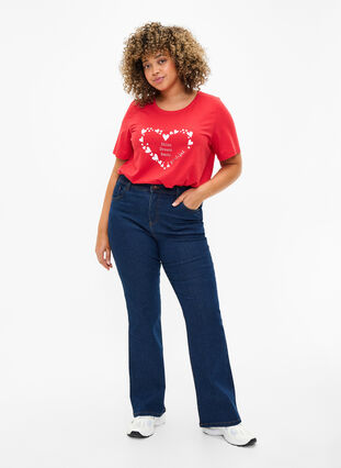 Zizzi FLASH – koszulka z motywem, High Risk Red Heart, Model image number 2