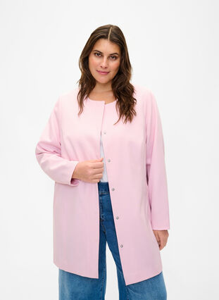 Zizzi Wiosenna kurtka z ukrytym zapieciem na guziki, Parfait Pink, Model image number 0