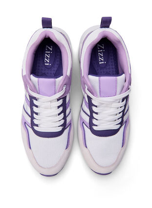 Zizzi Trampki o szerokim kroju, White Purple, Packshot image number 3