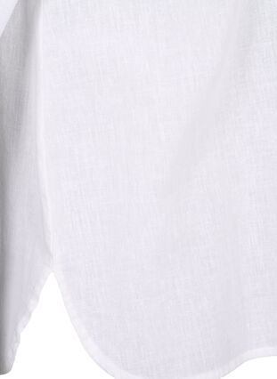 Zizzi Bluzka koszulowa z zapieciem na guziki, Bright White, Packshot image number 3