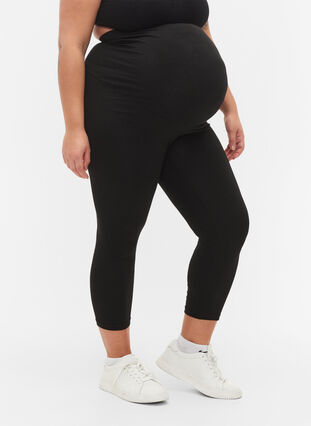 Zizzi Legginsy ciazowe o dlugosci 3/4, Black, Model image number 2