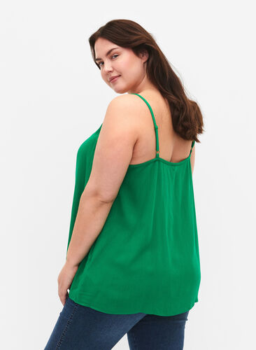 Zizzi Top na ramiaczkach z wiskozy, Jolly Green, Model image number 1