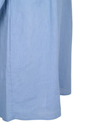 Zizzi Krótka sukienka z mieszanki bawelny z lnem, Faded Denim, Packshot image number 3