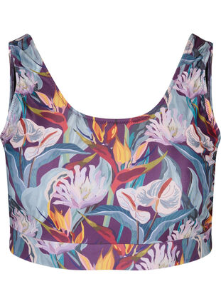 Góra od bikini z okraglym dekoltem, Deep Tropical Print, Packshot image number 0