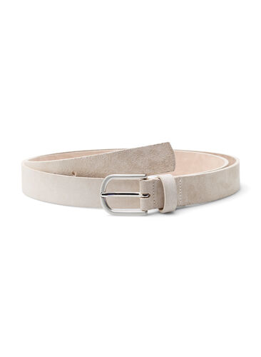 Zizzi Belt made of recycled suede, Greige, Packshot image number 0