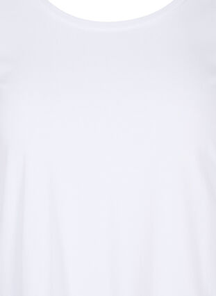 Zizzi Koszulka typu basic z rekawem 3/4, Bright White, Packshot image number 2