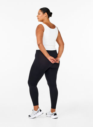 Zizzi Bezszwowe legginsy Basic, Black, Model image number 1