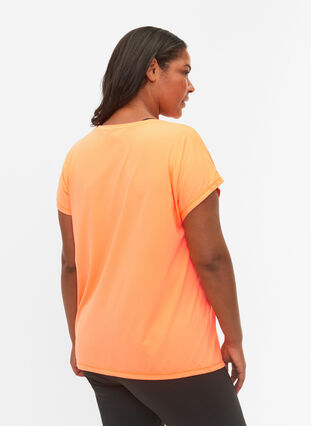 Zizzi Koszulka treningowa z krótkim rekawem, Neon Orange, Model image number 1