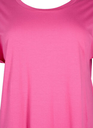 Zizzi 2-pack bawelniana sukienka z krótkimi rekawami, Shocking Pink/Black, Packshot image number 4