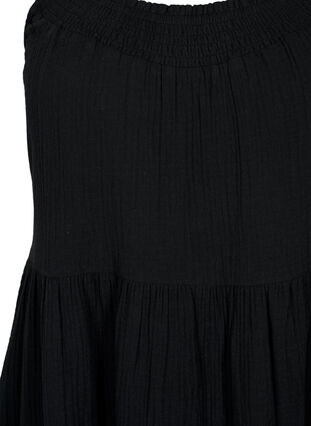 Zwykla bawelniana sukienka na ramiaczkach, Black, Packshot image number 2