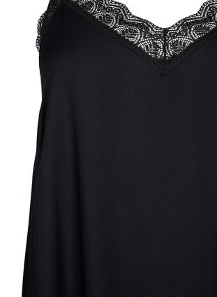 Zizzi Sukienka o dlugosci midi z wiskozy i koronki, Black, Packshot image number 2