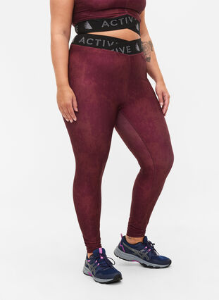 Zizzi Legginsy treningowe z nadrukiem o dlugosci 7/8, Dot AOP, Model image number 2