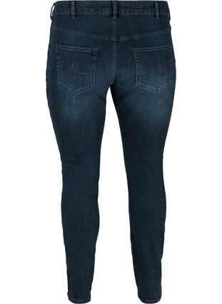 Zizzi Slim fit Emily jeans with studs, Dark blue, Packshot image number 1