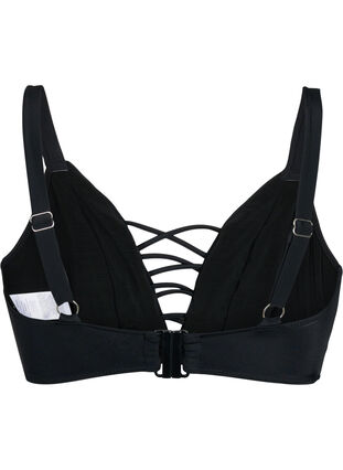 Zizzi Góra od bikini z paskami, Black, Packshot image number 1