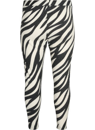 Zizzi Legginsy z motywem zebry, White Zebra, Packshot image number 1