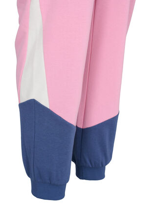 Zizzi Sweatpants with colour block, C. Pink C. Blocking, Packshot image number 3