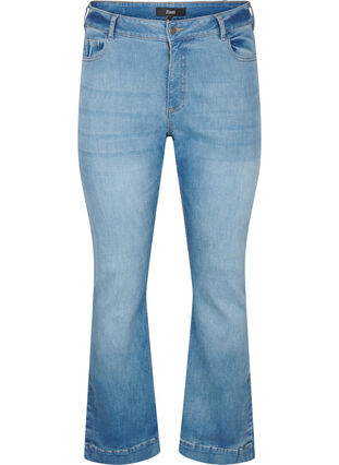 Zizzi Jeansy typu bootcut z rozcieciem, Blue Denim, Packshot image number 0