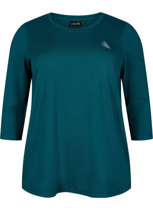 Zizzi Koszulka do cwiczen z rekawami 3/4, Deep Teal, Packshot image number 0