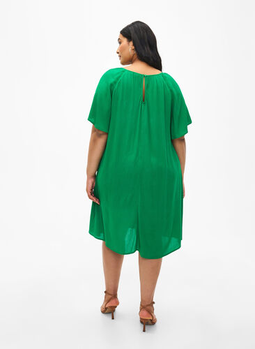 Zizzi Wiskozowa sukienka z krótkim rekawem, Jolly Green, Model image number 1