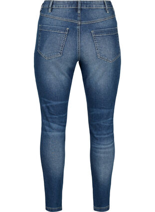 Zizzi Ripped Amy jeans with super slim fit, Blue denim, Packshot image number 1